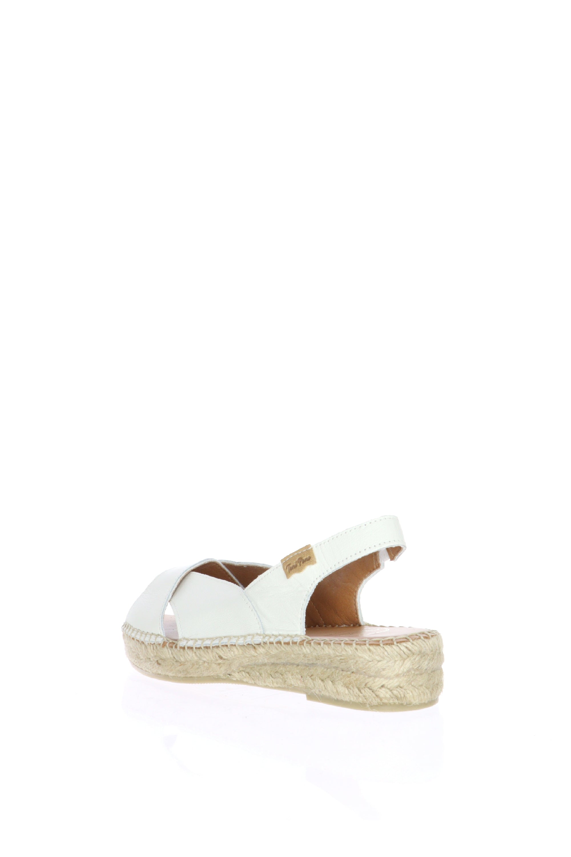 Sandalo espadrillas in pelle bianco