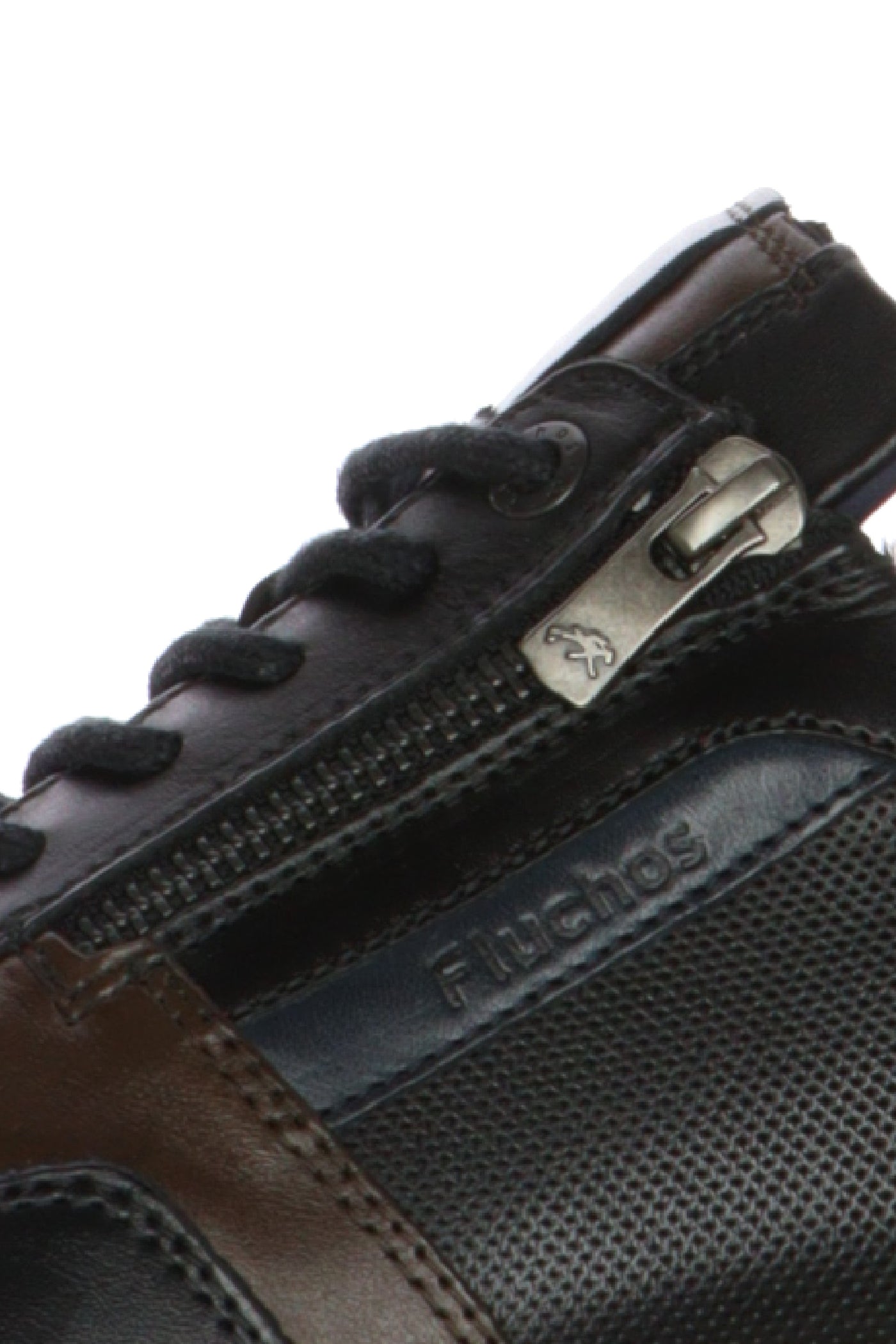 Sneakers nera sportiva con lacci e cerniera 2
