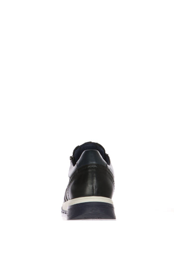 Sneakers nera sportiva con lacci e cerniera - 6