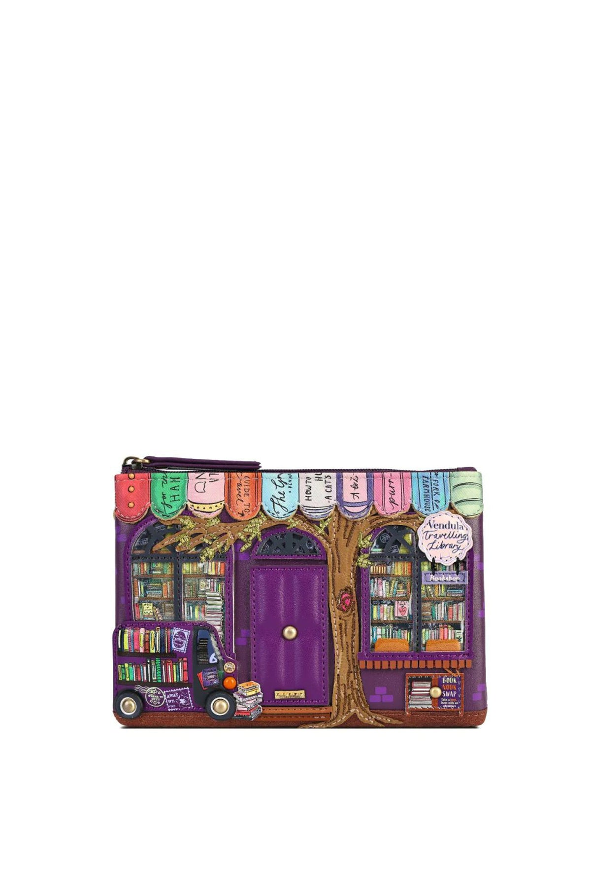 The Vendula Travelling Library Bookshop - Portamonete con zip