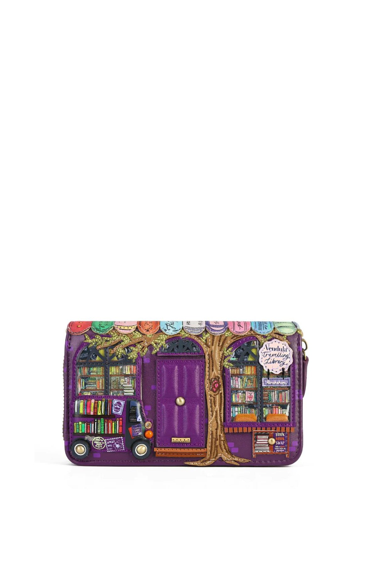 The Vendula Travelling Library Bookshop - Portafoglio medio con zip