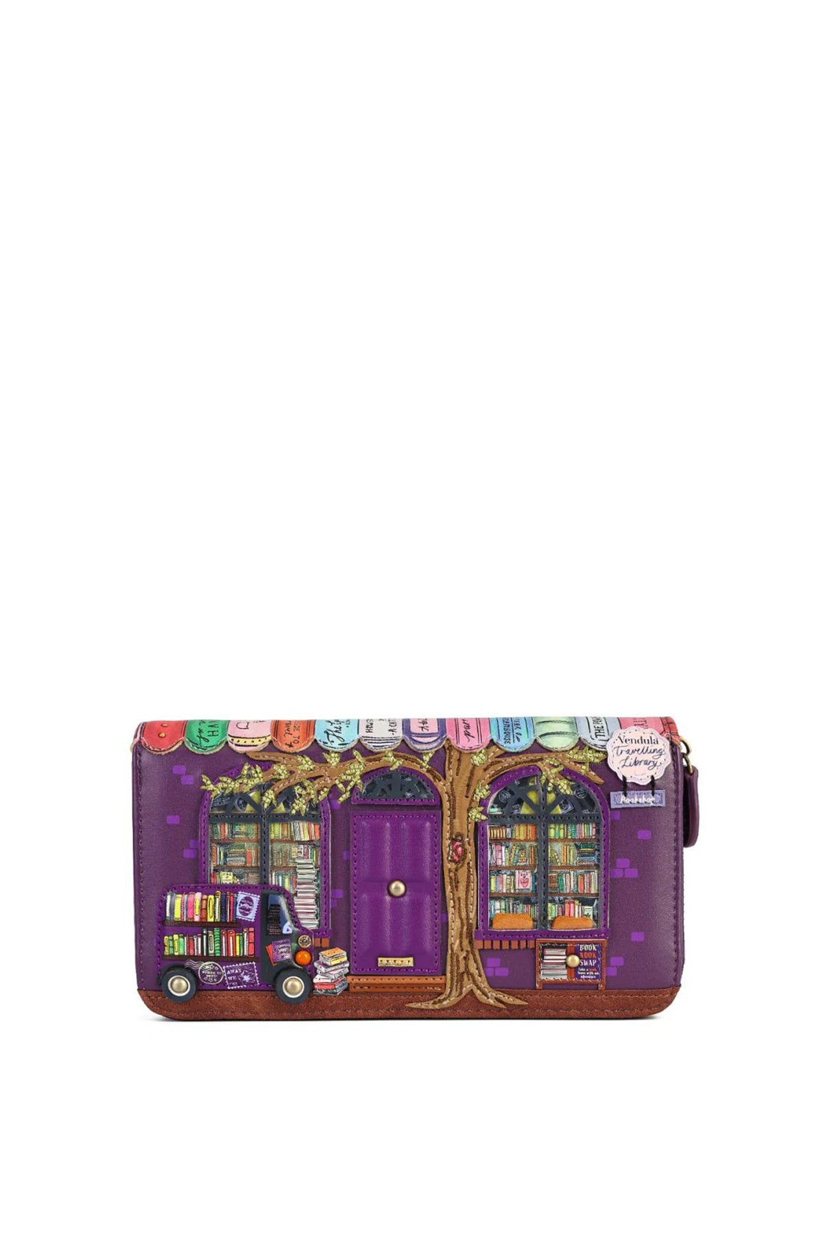 The Vendula Travelling Library Bookshop - Portafoglio grande con zip