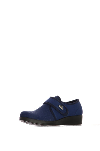 Pantoscarpa elasticizzata con velcro nero e blu Fly Flot - 4