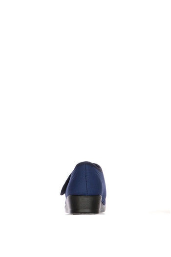 Pantoscarpa elasticizzata con velcro nero e blu Fly Flot - 10