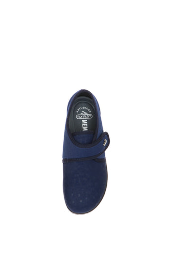 Pantoscarpa elasticizzata con velcro nero e blu Fly Flot - 8