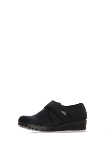 Pantoscarpa elasticizzata con velcro nero e blu Fly Flot - 3