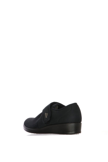 Pantoscarpa elasticizzata con velcro nero e blu Fly Flot - 5