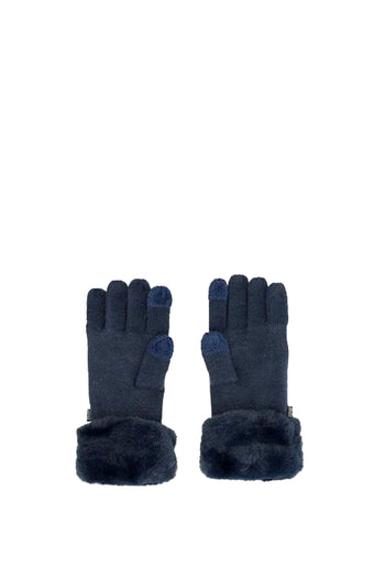 Guanti in maglia beige con particolari - 3