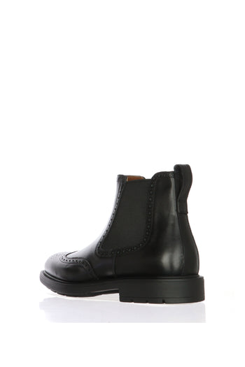 Stivaletto chelsea uomo in pelle nera Nero Giardini - 4