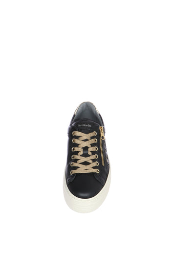 Sneakers donna in pelle nero e bronzato  Nero Giardini - 3