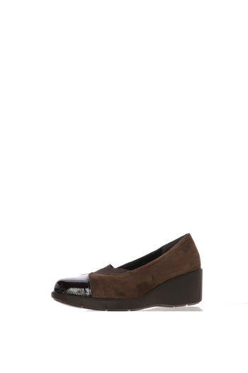 Decolletè nero, blu, bordeaux e marrone con zeppa Soffice Sogno - 8