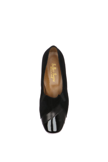 Mocassino nero classico con tacco basso Soffice Sogno - 4