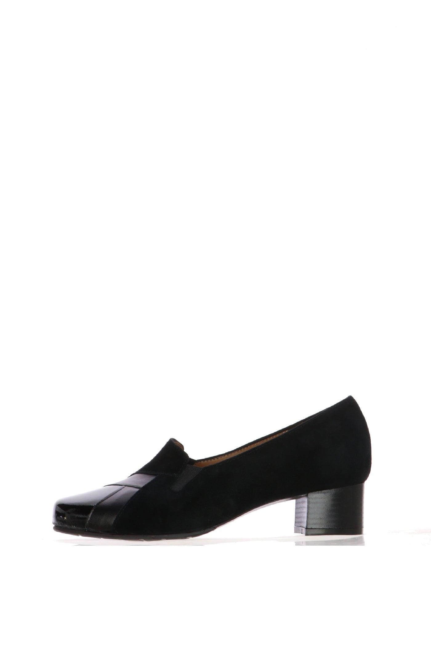 Mocassino nero classico con tacco basso Soffice Sogno