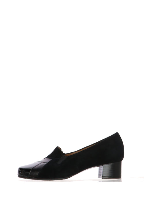 Mocassino nero classico con tacco basso Soffice Sogno - 1