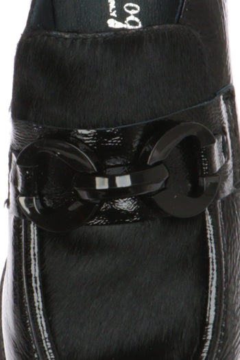 Mocassino tendenza nero naplack e cavallino Soffice Sogno - 3