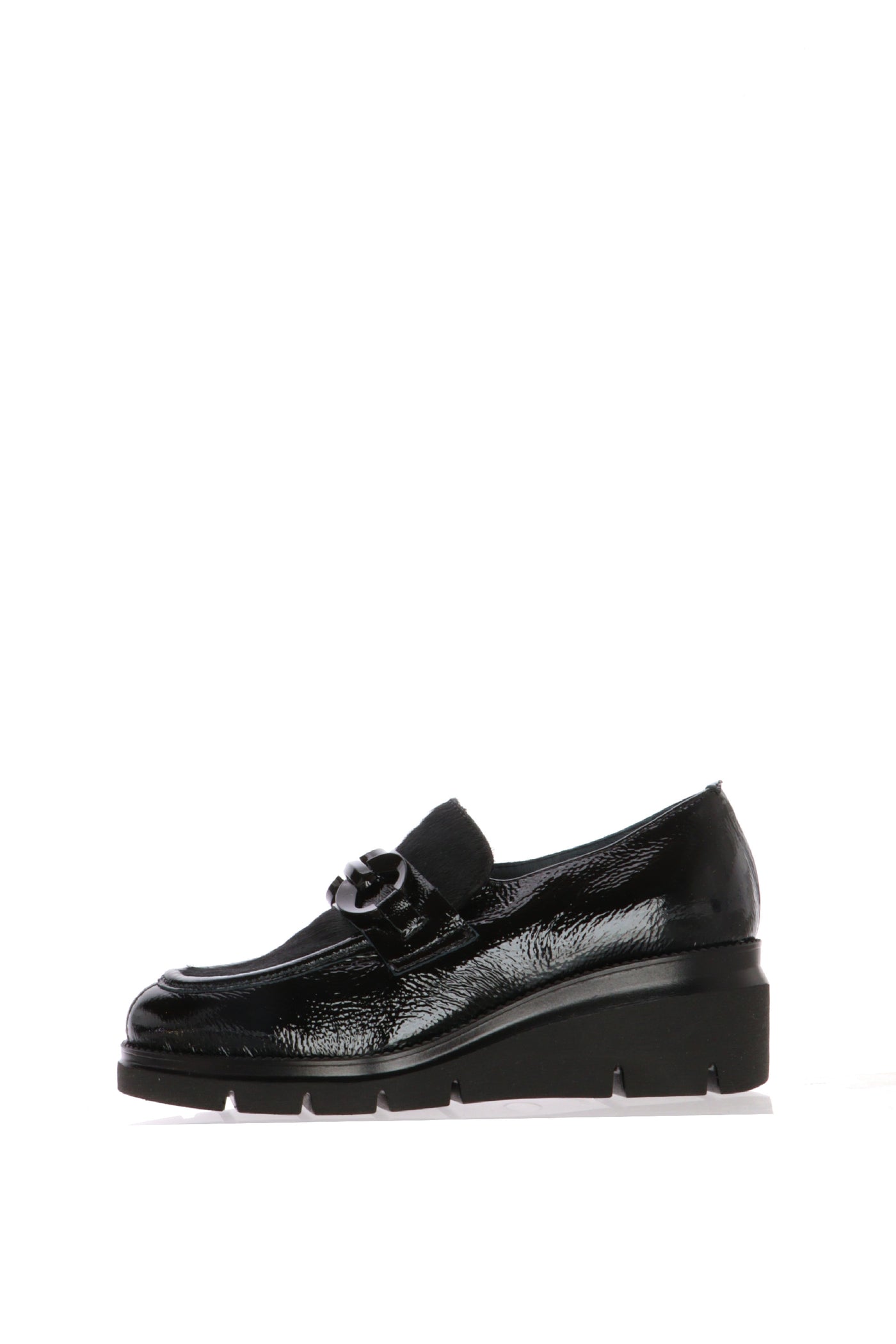 Mocassino tendenza nero naplack e cavallino Soffice Sogno