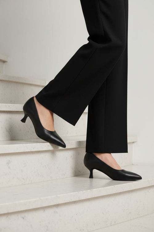 Décolleté Nere Eleganti con Tacco a Rocchetto  Soffice Sogno - 2