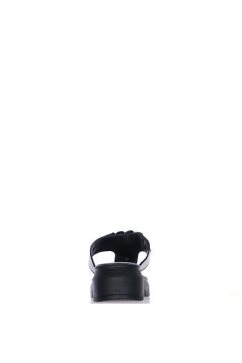 Sandalo scalzato infradito in pelle nero - 5