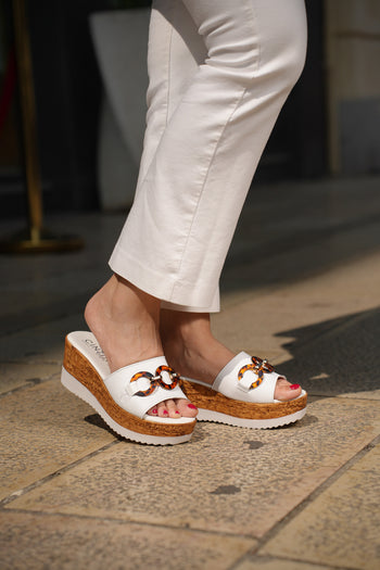 Sandalo scalzato fascione con zeppa Cinzia Soft - 4