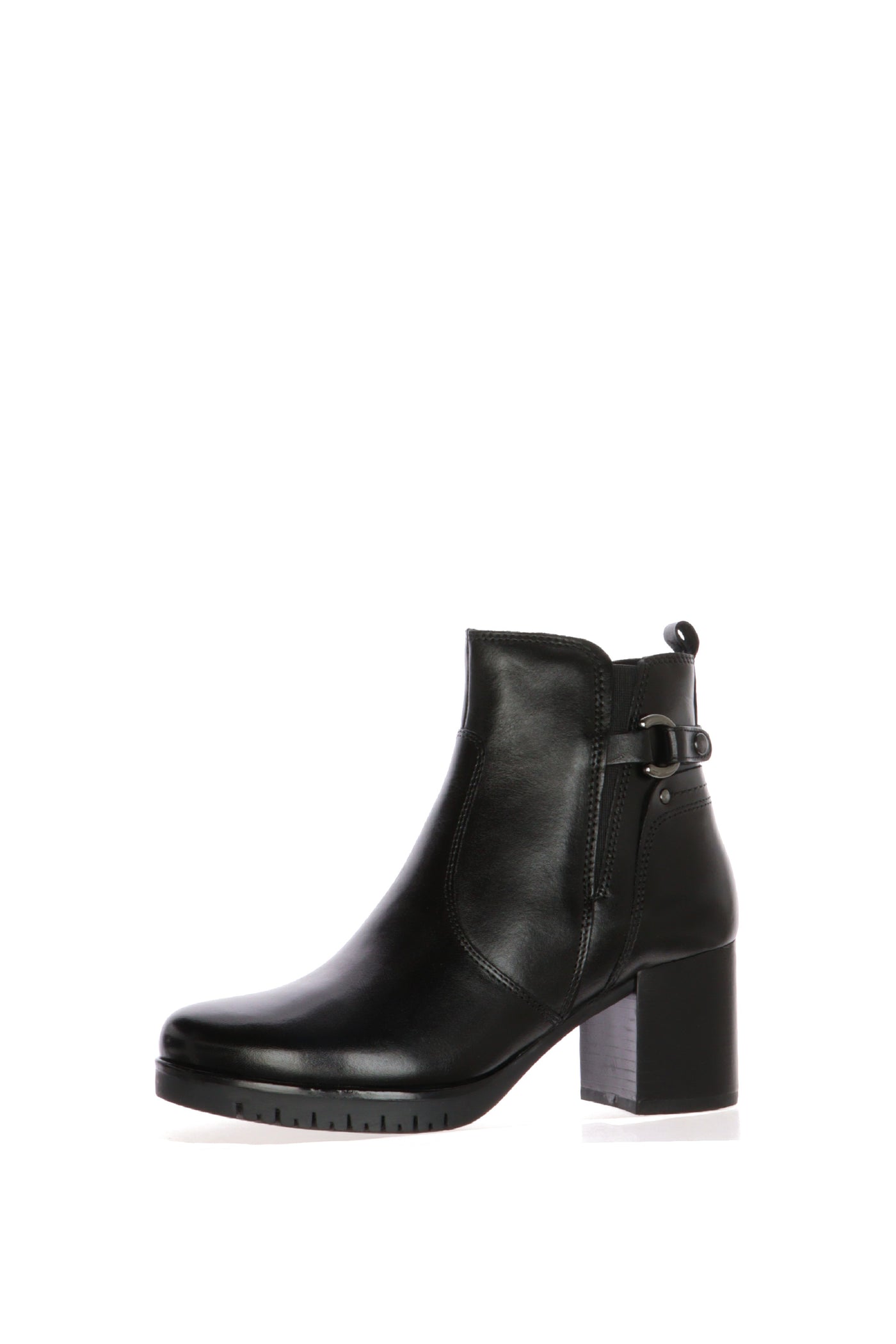 Stivaletto in pelle marrone e nero con tacco chiusura cerniera Cinzia Soft 2
