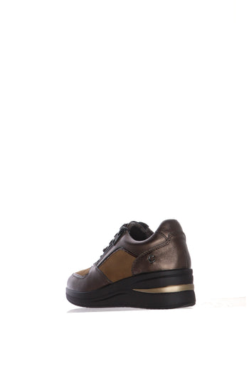 Sneakers in pelle e camoscio visone e nero con plantare estraibile Cinzia Soft - 15