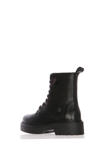 Anfibio  in pelle nero con lacci elastici viola Cinzia Soft - 4