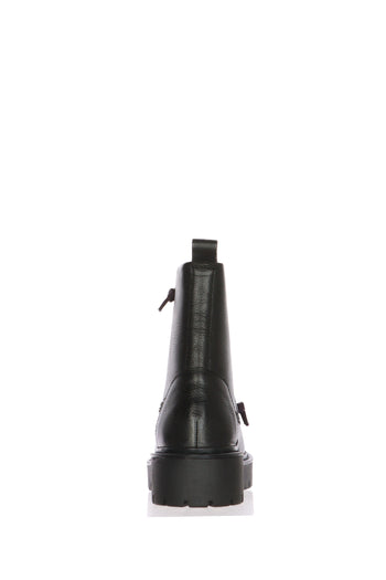 Anfibio  in pelle nero con lacci elastici viola Cinzia Soft - 5