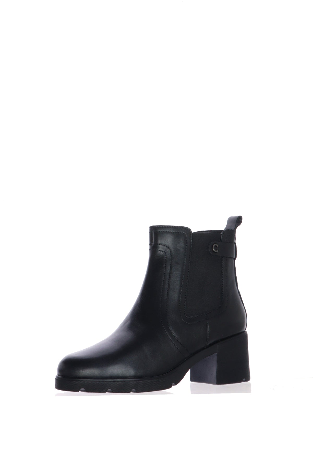 Stivaletto casual in pelle nera con cerniera 2
