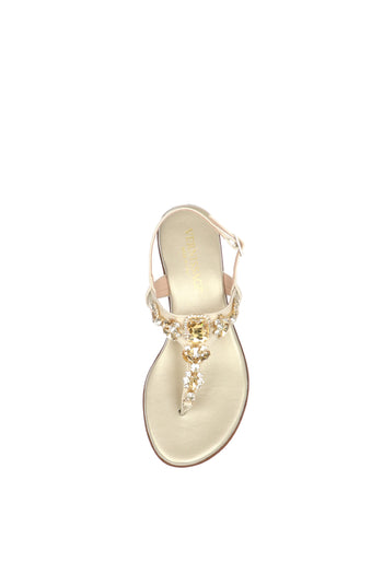 Infradito gioiello in pelle burro - 6