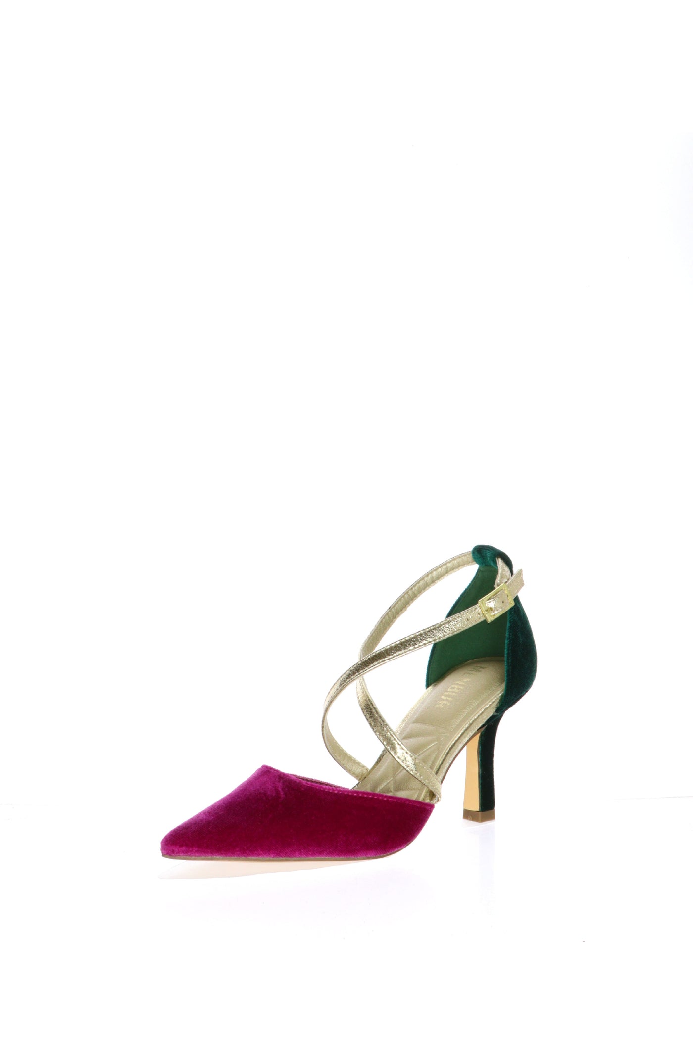 Karma decolletè colorato verde e fucsia Menbur 2