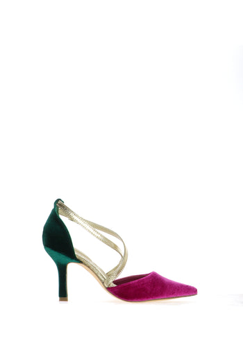 Karma decolletè colorato verde e fucsia Menbur - 4