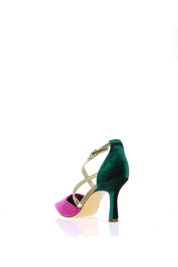 Karma decolletè colorato verde e fucsia Menbur - 6