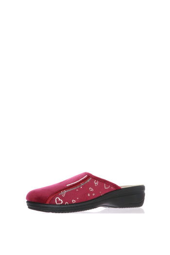 Pantofola con paillettes e cuori blu Inblu - 3