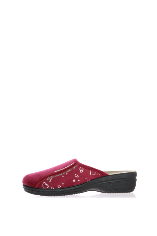 Pantofola con paillettes e cuori blu Inblu - 1