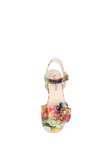 Laura Vita Sandalo colorato tacco fiore - 3