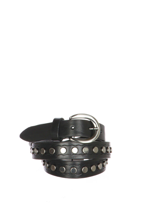 Laura cinta donna in pelle nera con borchie I AM - 1