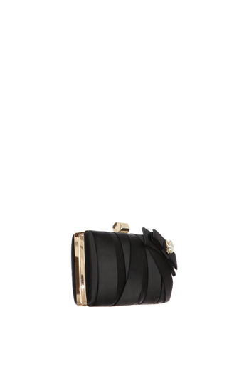 Clutch elegante in raso con fiocco gioiello Menbur - 4