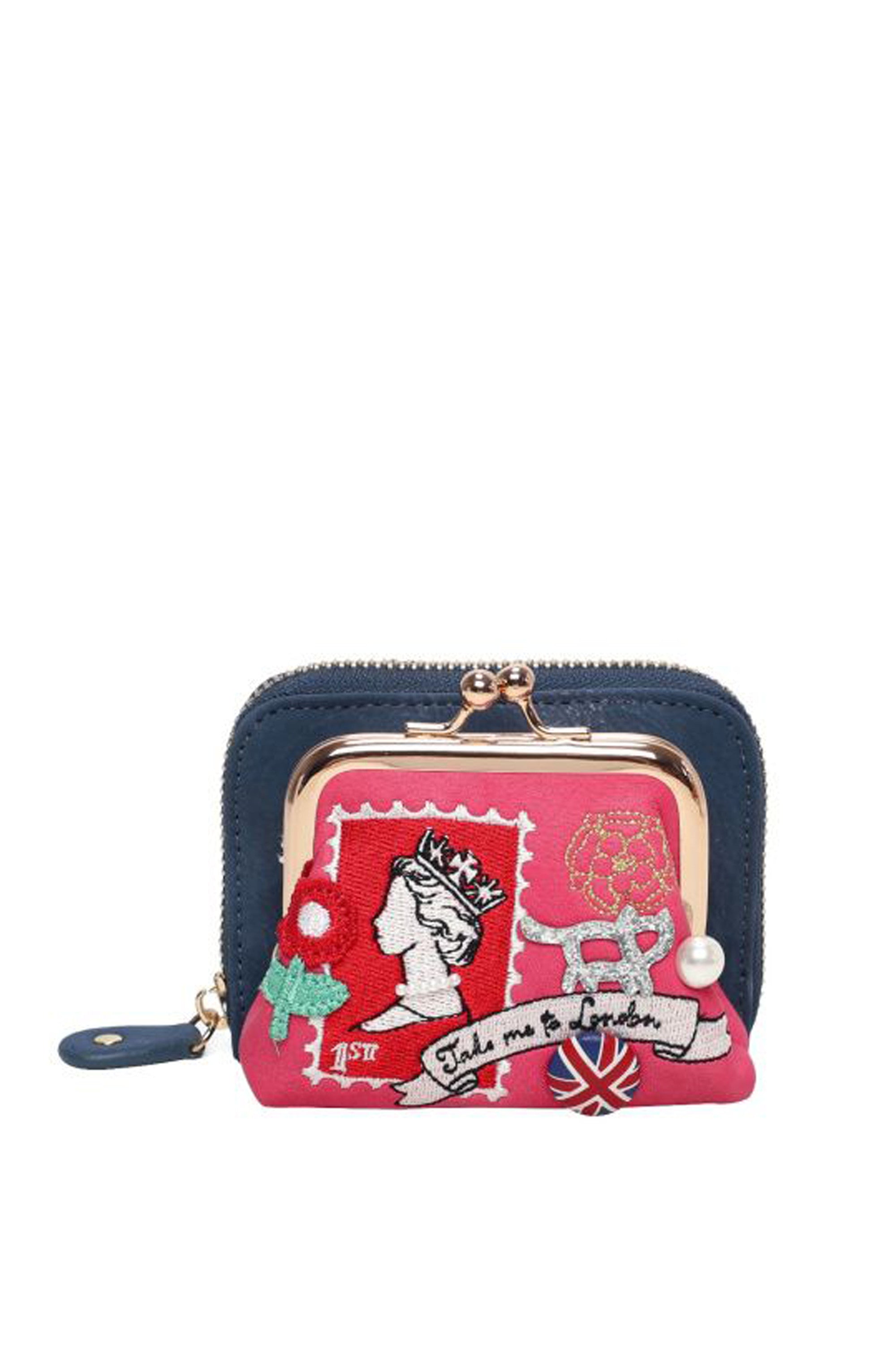 Mini Portafoglio Con Zip e Clip Lilibet Loves Vendula London