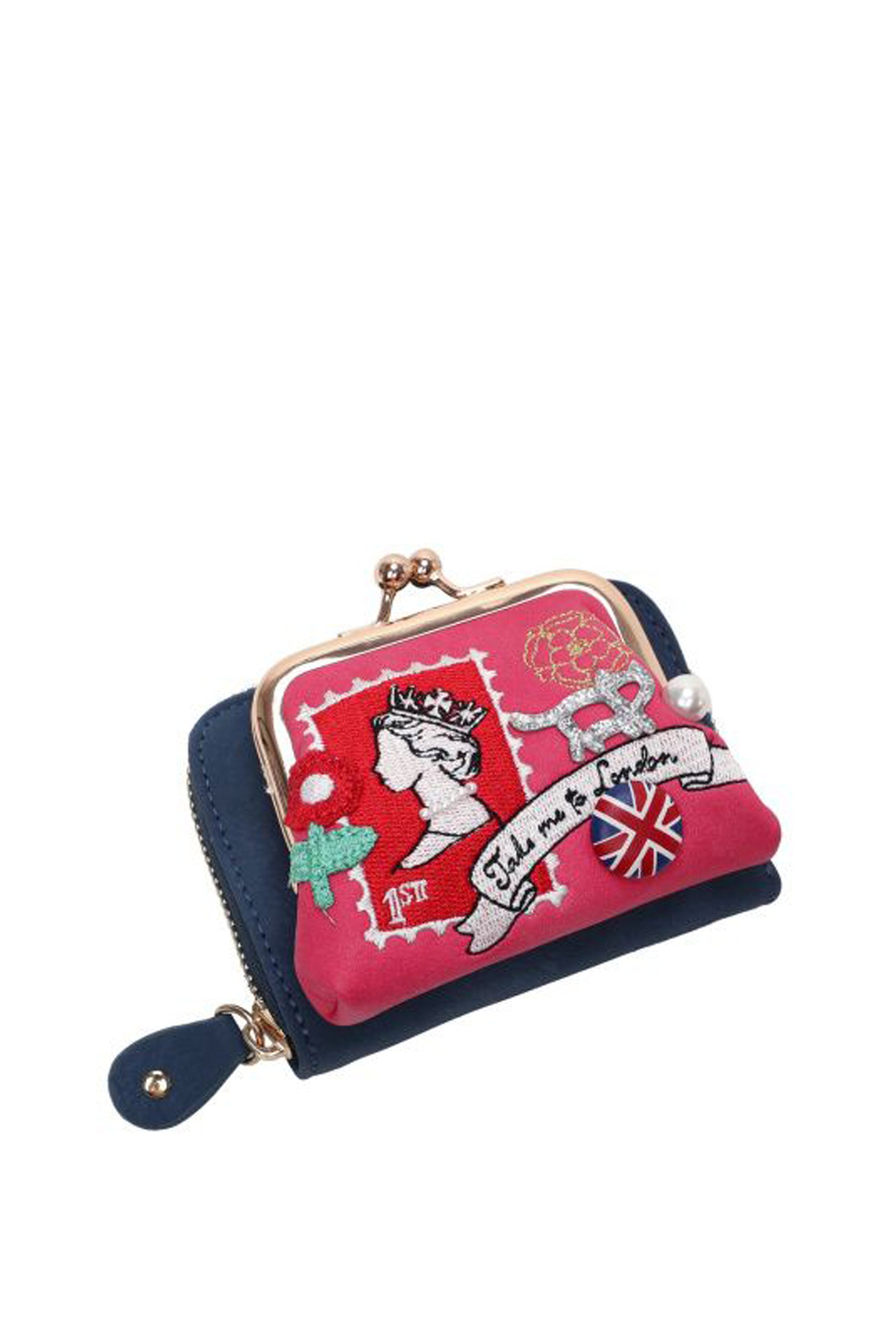 Mini Portafoglio Con Zip e Clip Lilibet Loves Vendula London