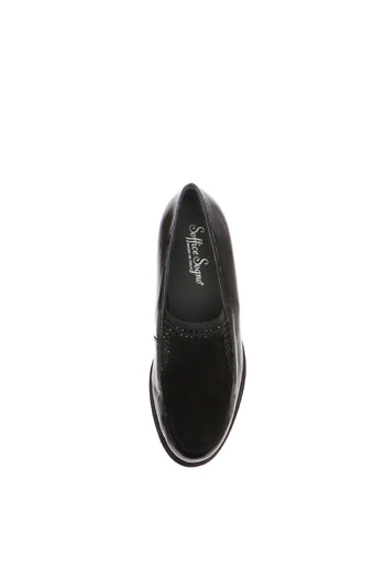 Mocassino Donna con Zeppa "Soffice Sogno" in Bordeaux e Vernice con Strass - 10