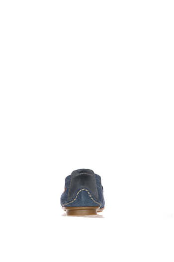 Mocassino Dorian in camoscio verde oliva  beige e blue jeans - 15