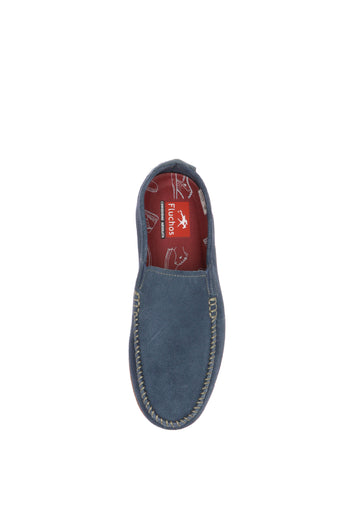 Mocassino Dorian in camoscio verde oliva  beige e blue jeans - 9