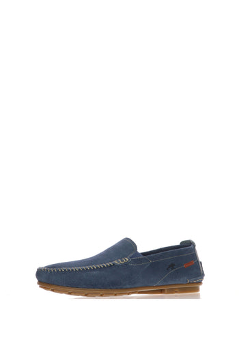 Mocassino Dorian in camoscio verde oliva  beige e blue jeans - 6