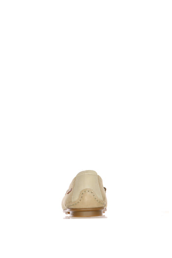 Mocassino Dorian in camoscio verde oliva  beige e blue jeans - 14