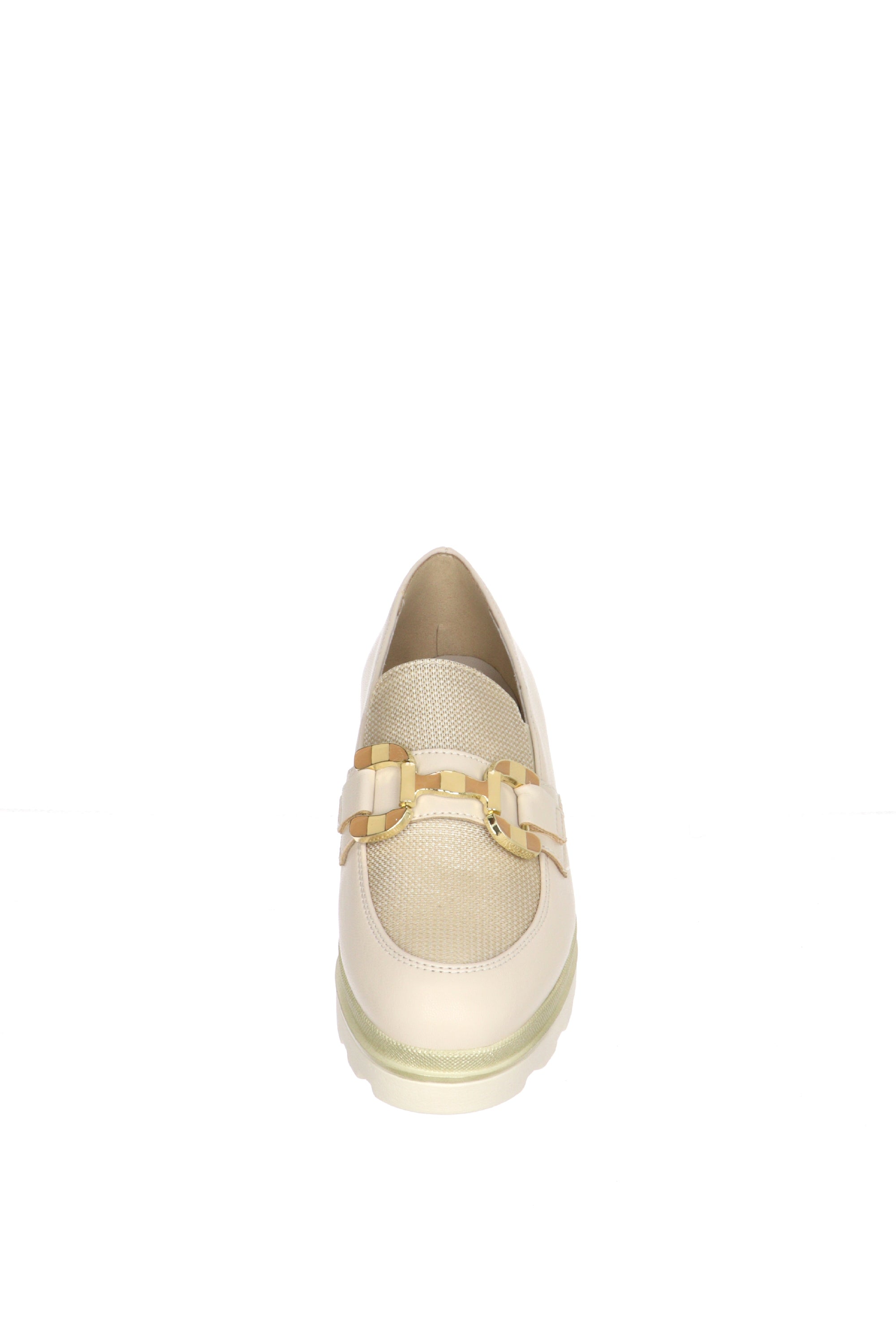 Mocassino beige o blu con accessorio Cinzia Soft