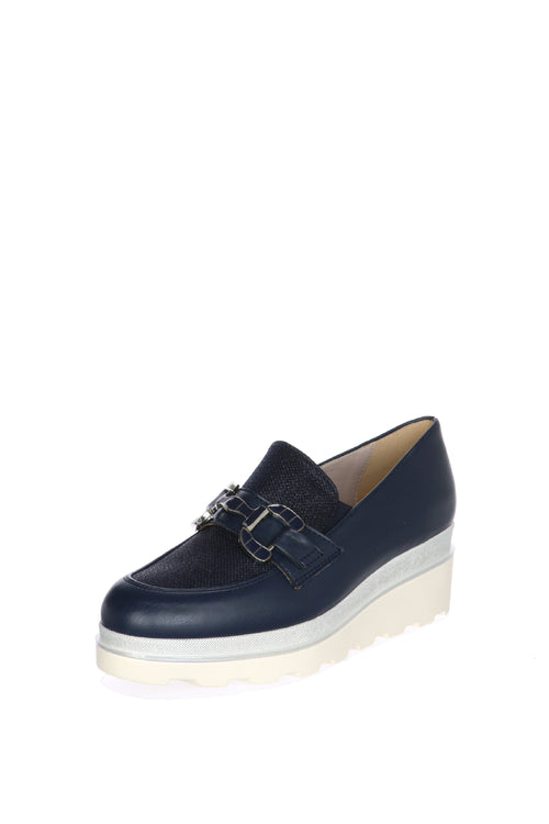 Mocassino blu con accessorio - 2