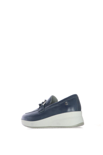 Mocassino blu o cuoio in pelle Cinzia Soft - 3