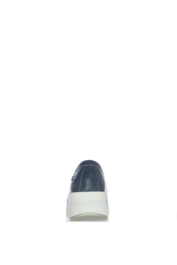 Mocassino blu o cuoio in pelle Cinzia Soft - 5