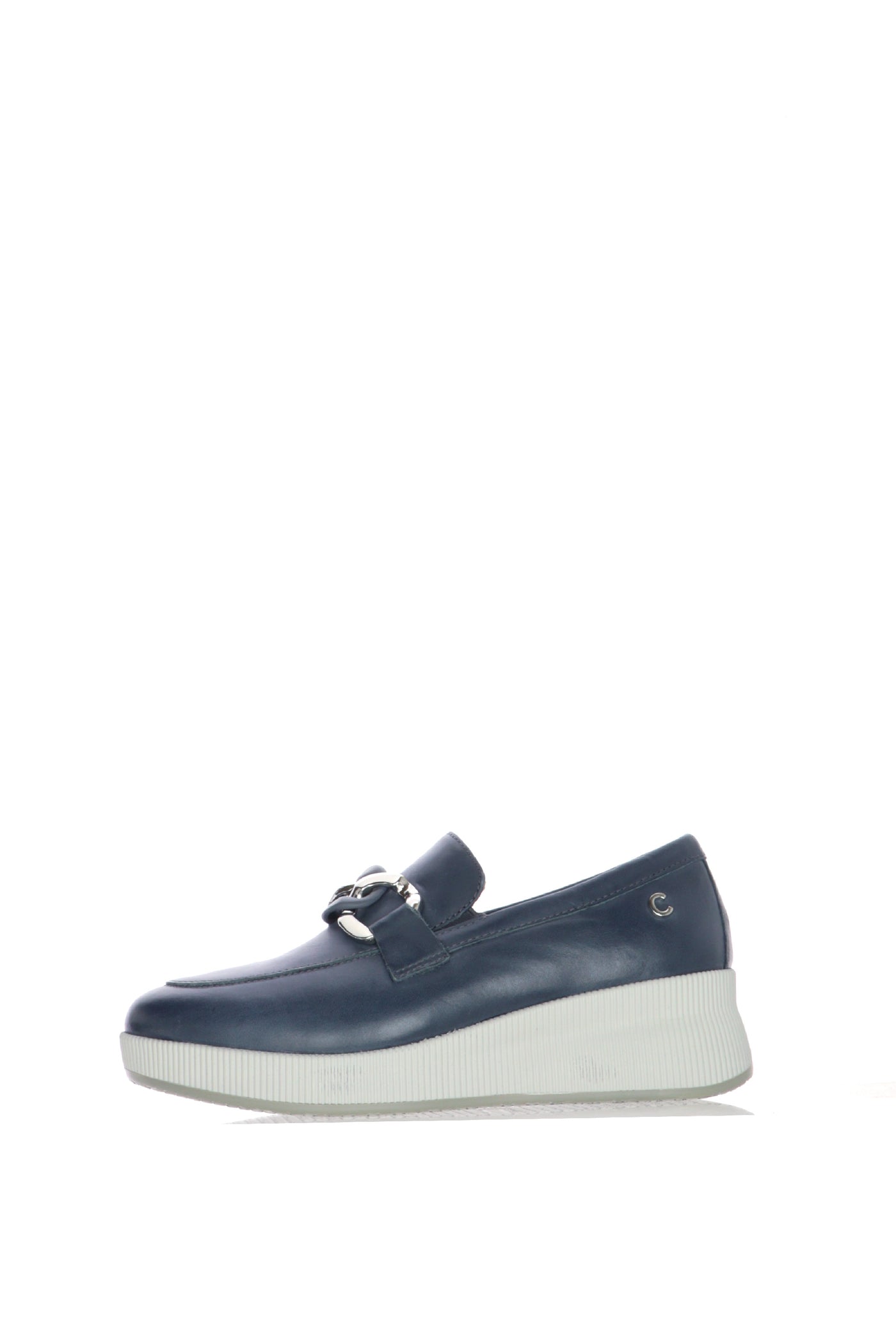Mocassino blu o cuoio in pelle Cinzia Soft