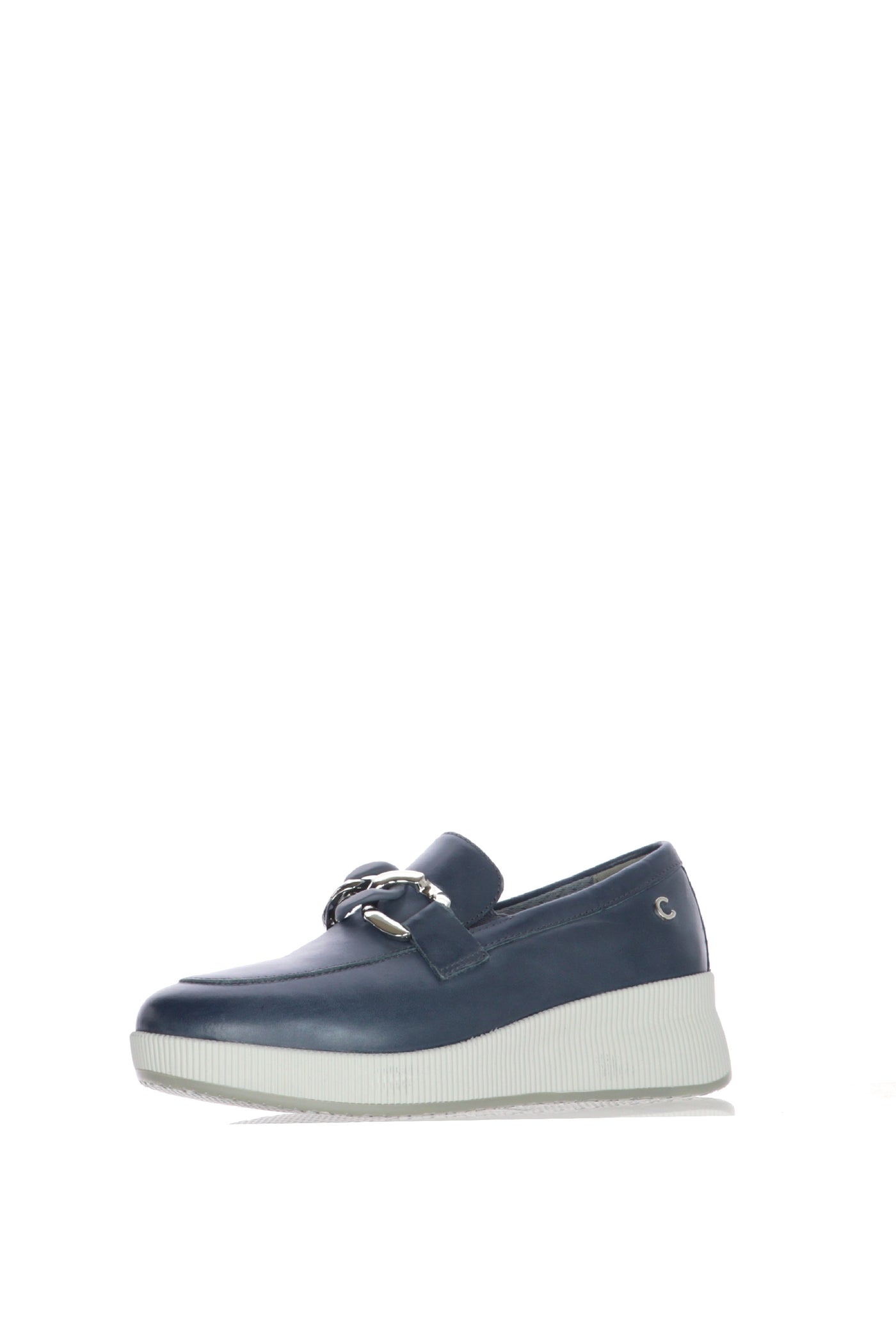 Mocassino blu o cuoio in pelle Cinzia Soft 2